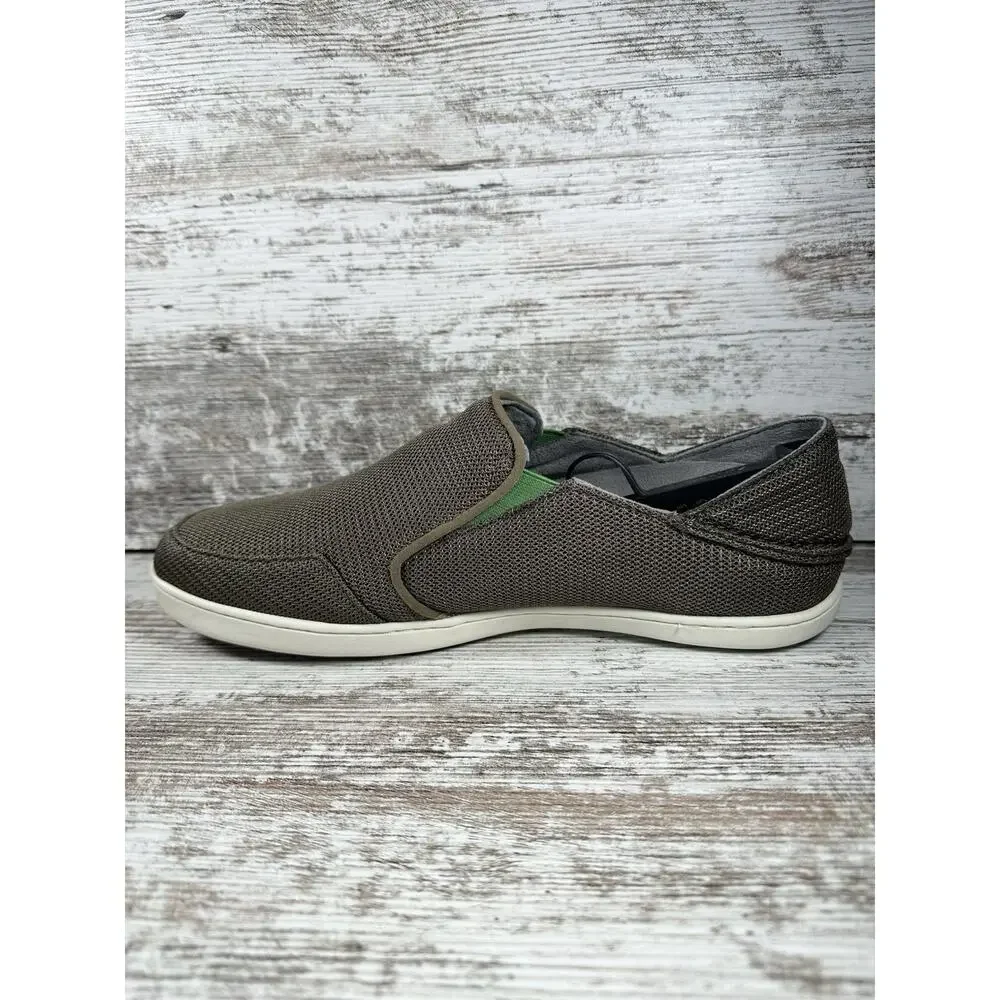 Men's OluKai Nohea Mesh Brown Mustang Slip On Casual Shoes Sz 13 EUC!